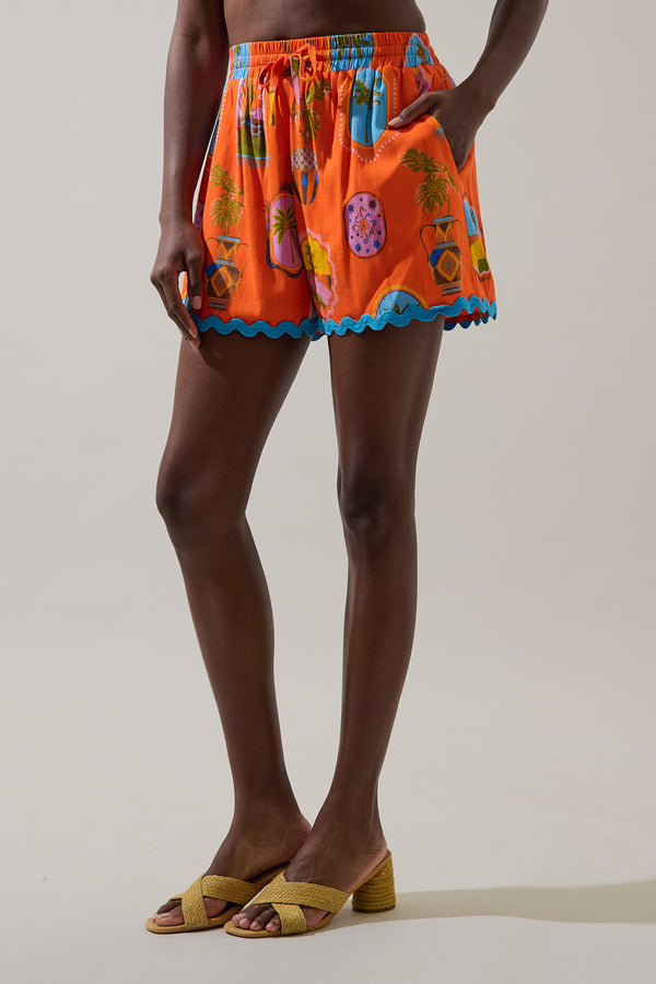 Sugarlips Maury Postcard Halle Drawstring Shorts