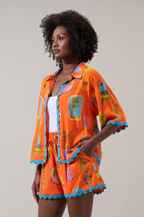 Sugarlips Maury Postcard Marnie Button Up Shirt