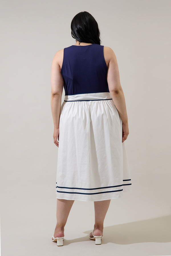 Sugarlips Mavie Color Block Midi Dress Curve