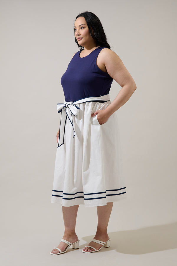 Sugarlips Mavie Color Block Midi Dress Curve