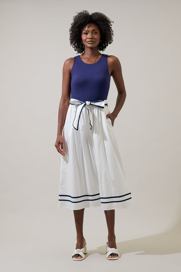 sugarlips Mavie Color Block Midi Dress