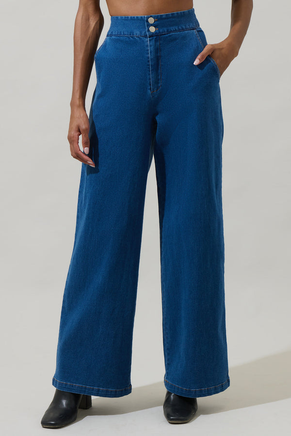 sugarlips Mayer June Denim Wanetta Wide Leg Pants