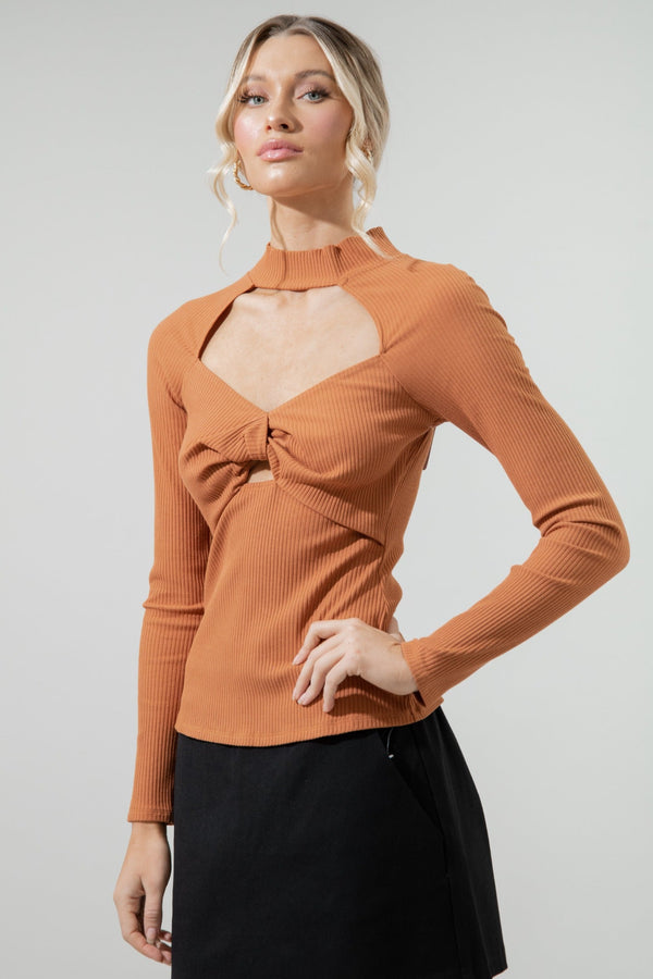 sugarlips McKay Sweetheart Twist Front Cut Out Top