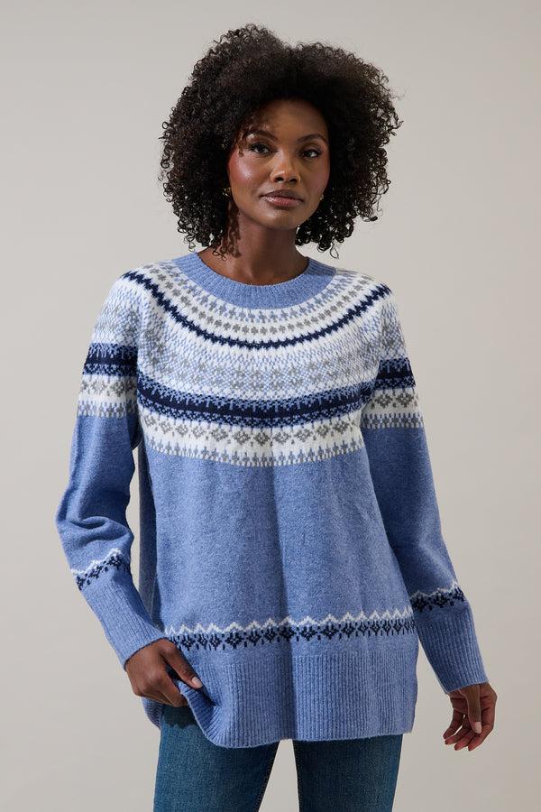 sugarlips McNeal Fair Isle Crewneck Sweater