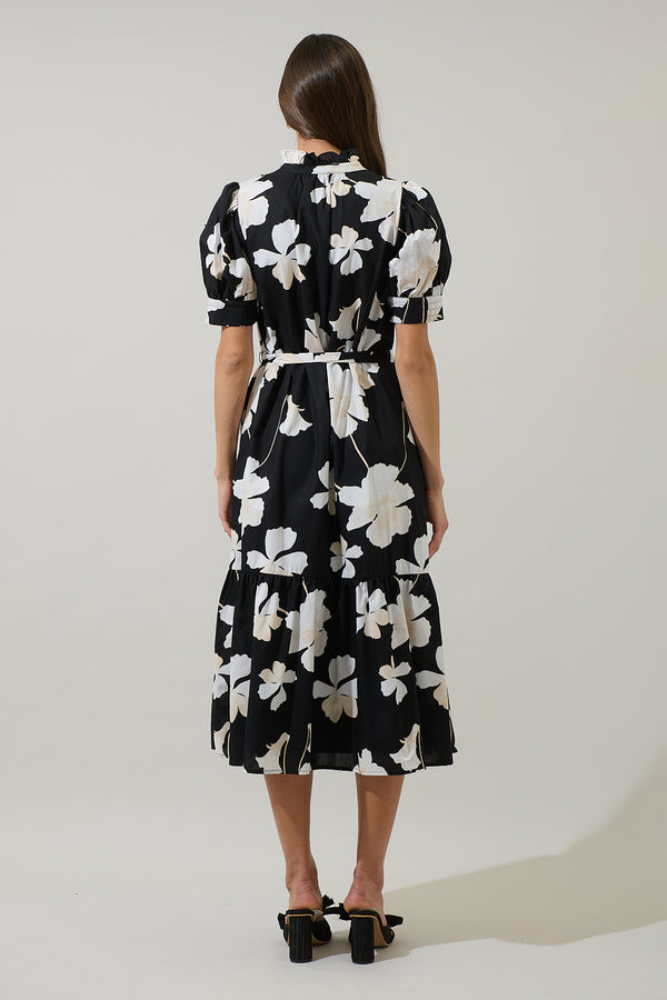 Sugarlips Medina Floral Giles Button Up Midi Dress