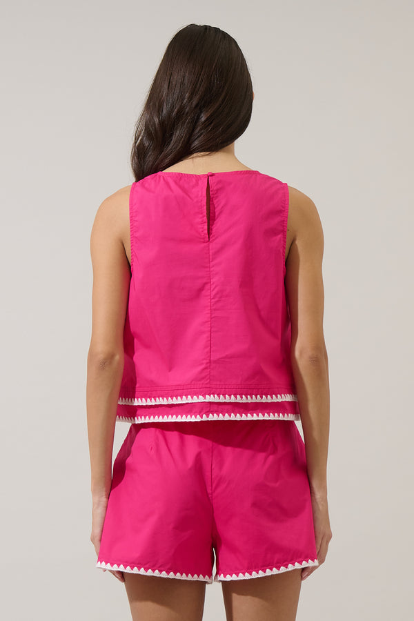 Sugarlips Megan Embroidered Crop Top