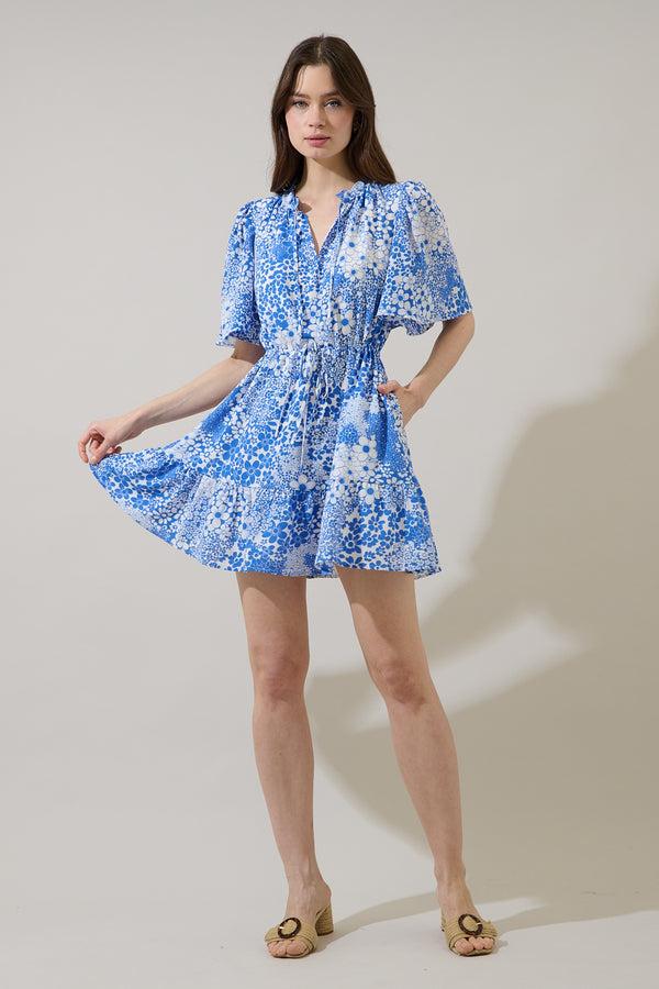 Sugarlips Meila Shift Mini Dress Serra Floral