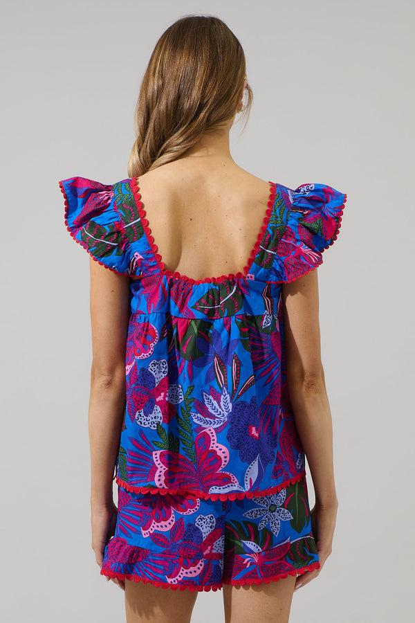 Sugarlips Mela Tropics Ada Ruffle Top