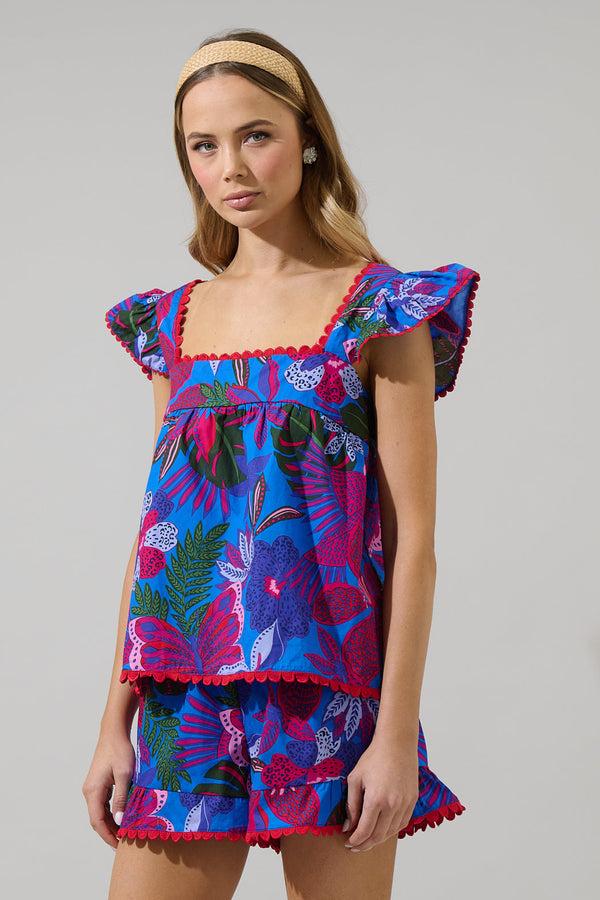 Sugarlips Mela Tropics Ada Ruffle Top