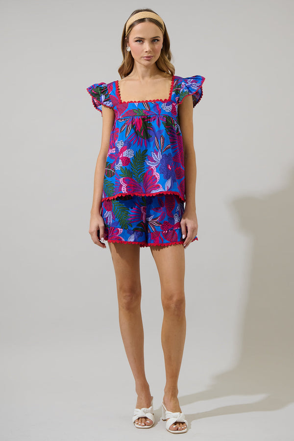 Sugarlips Mela Tropics Ada Ruffle Top