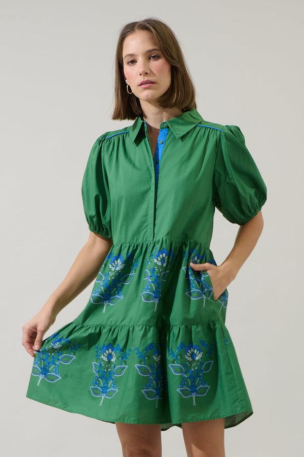 Sugarlips Meridy Floral Burie Tiered Mini Dress