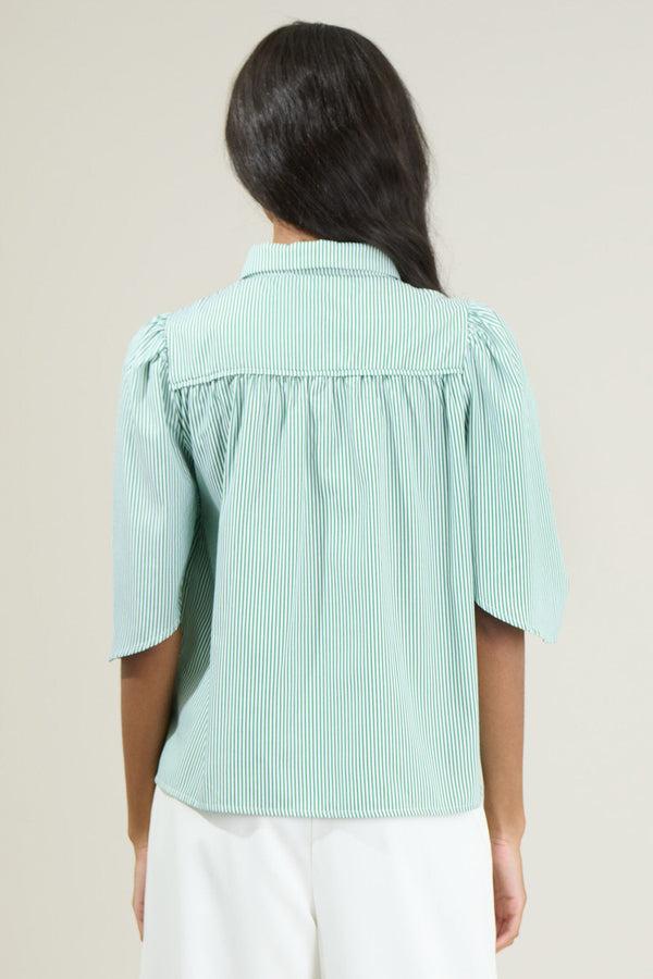 Sugarlips Mertha Striped Collared Top