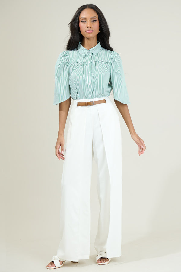 Sugarlips Mertha Striped Collared Top
