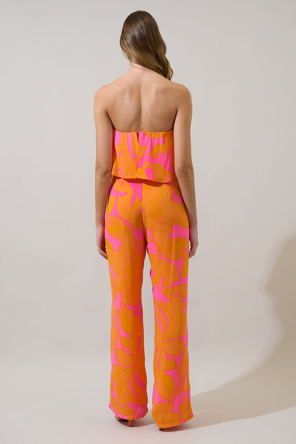 Sugarlips Mexia Floral Elvie Strapless Jumpsuit