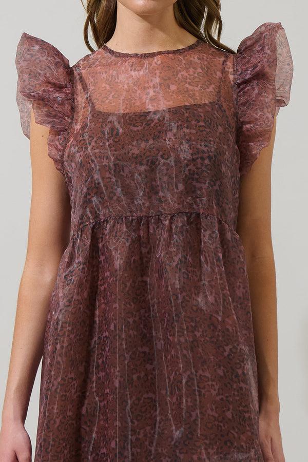 Sugarlips Mey Organza Roice Flutter Midi Dress