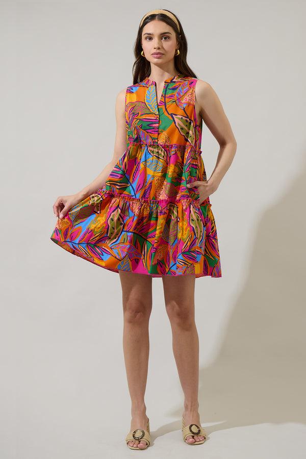 Sugarlips Milana Adrina Shift Tiered Mini Dress