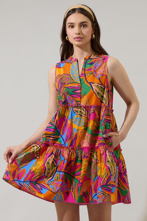 sugarlips Milana Adrina Shift Tiered Mini Dress