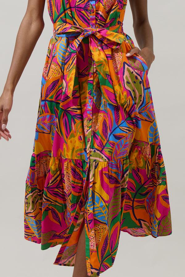 Sugarlips Milana Charlotte Button Midi Dress