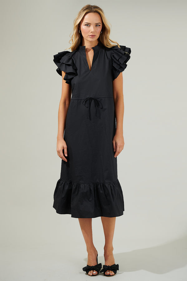 Sugarlips Miley Dillan Midi Ruffle Dress