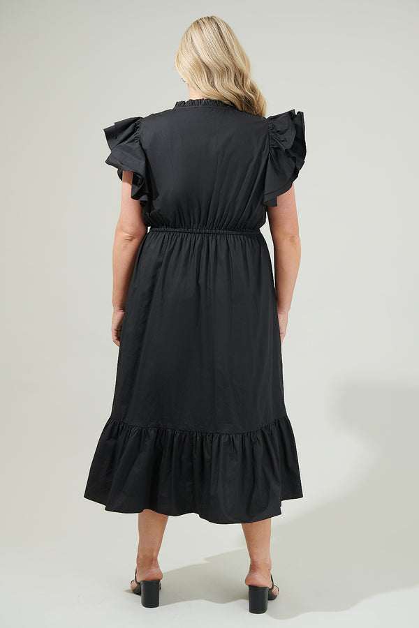 Sugarlips Miley Dillan Midi Ruffle Dress Curve