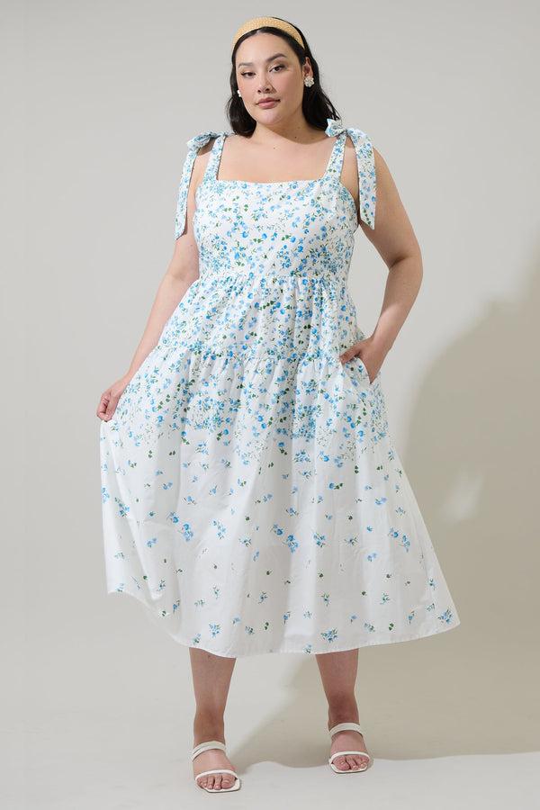 sugarlips Miley Floral Thea Maxi Dress Curve