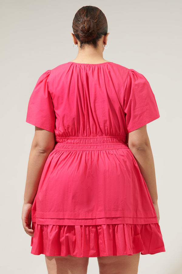 Sugarlips Miller Split Neck Dress Curve