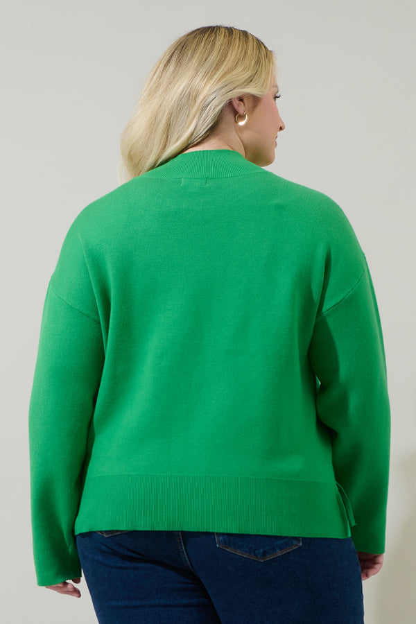 Sugarlips Milly Moose Mock Neck Sweater Curve