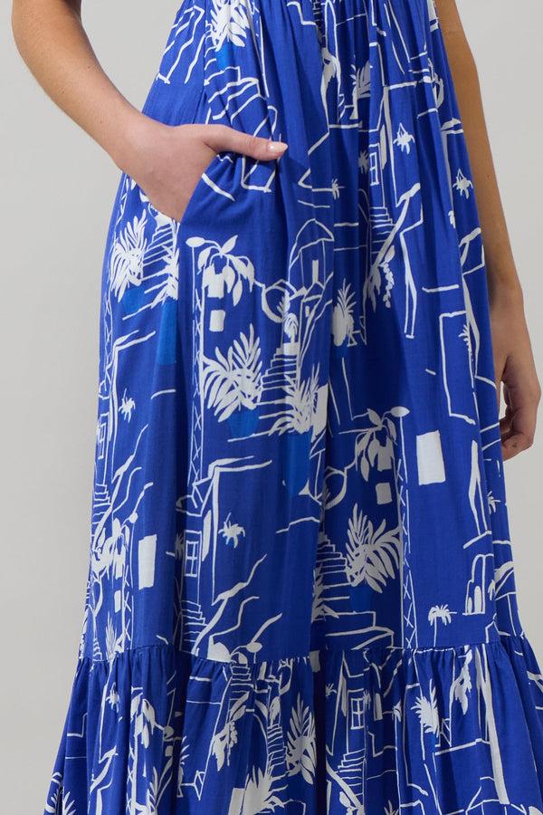 Sugarlips Mims Town Sunnyvale Linen Midi Dress