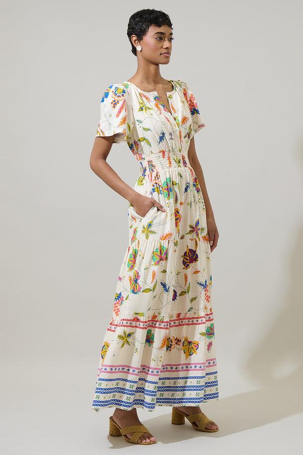 Sugarlips Miraflor Rony Smocked Maxi Dress