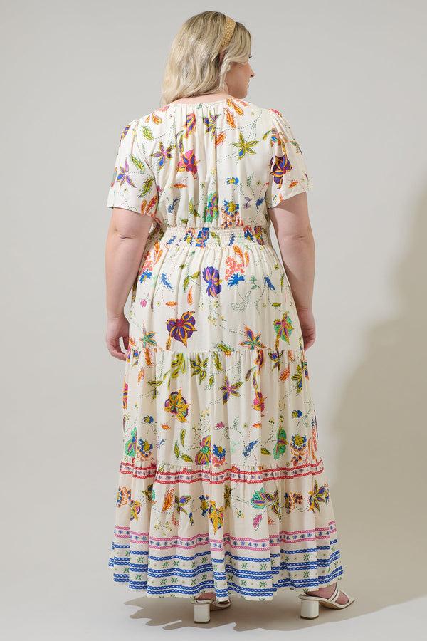 Sugarlips Miraflor Rony Smocked Maxi Dress Curve