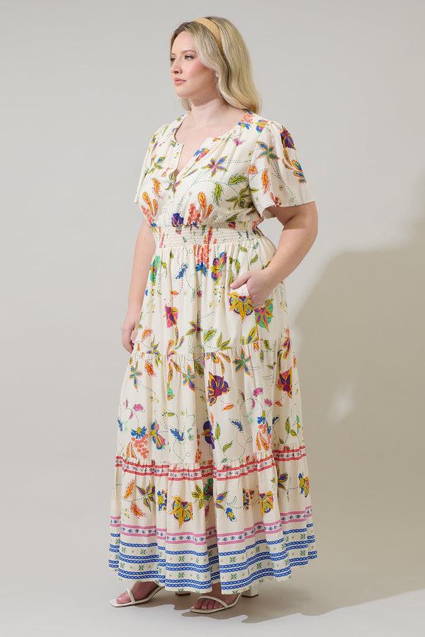 Sugarlips Miraflor Rony Smocked Maxi Dress Curve