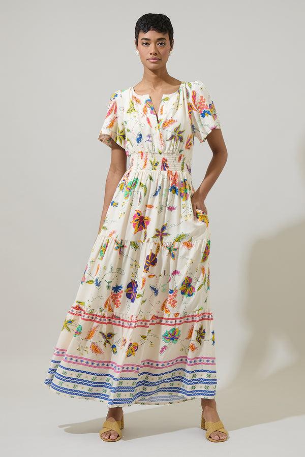sugarlips Miraflor Rony Smocked Maxi Dress