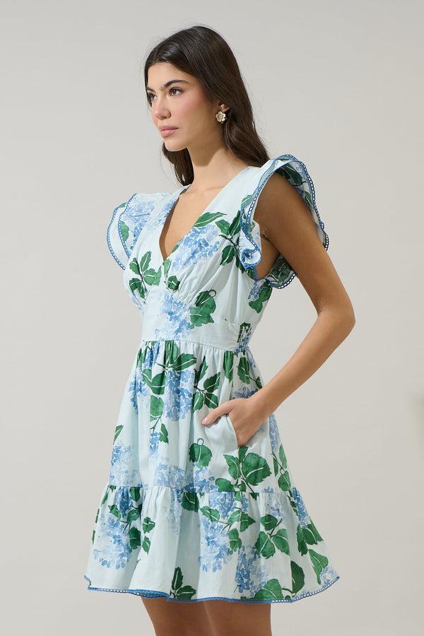 Sugarlips Mirla Floral Surie Ruffle Mini Dress