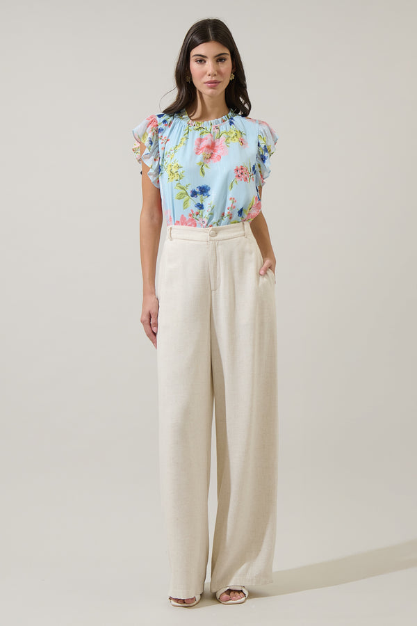 Sugarlips Missa Floral Veda Cap Sleeve Top