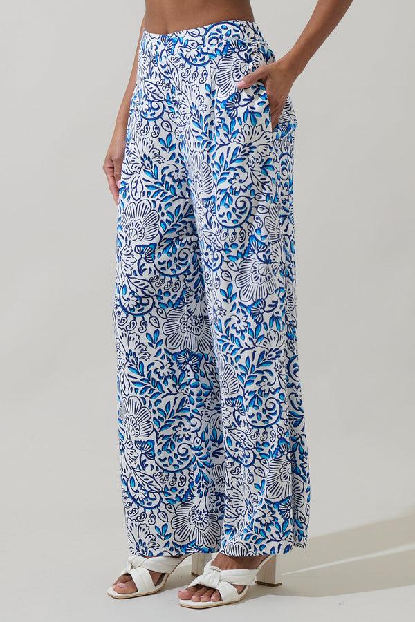 Sugarlips Mize Floral Elena Wide Leg Pants