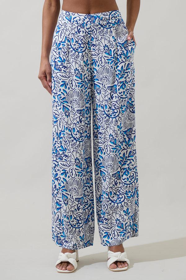 sugarlips Mize Floral Elena Wide Leg Pants