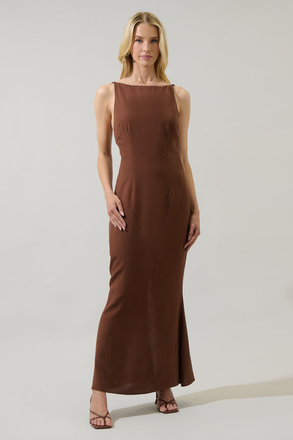 sugarlips Mizie Open Back Maxi Dress
