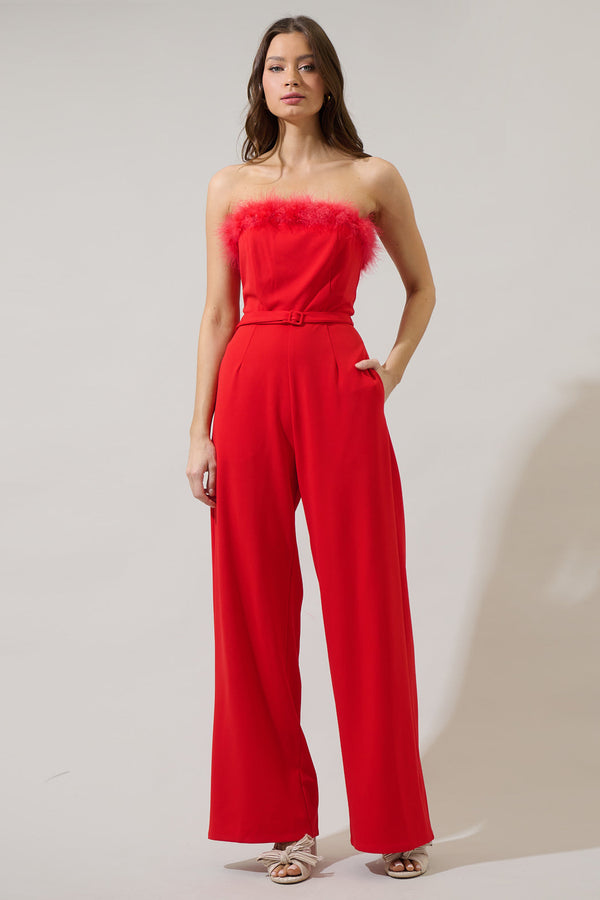 sugarlips Montes Strapless Wide Leg Jumpsuit