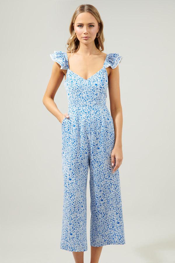 Sugarlips Montgomery Flouncy Cropped Jumpsuit
