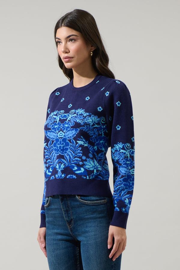 Sugarlips Moonlit Bay Pleated Sweater