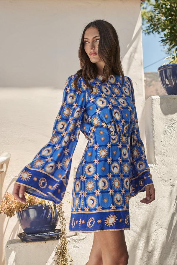 sugarlips Moonshine Tovary Bell Sleeve Mini Dress