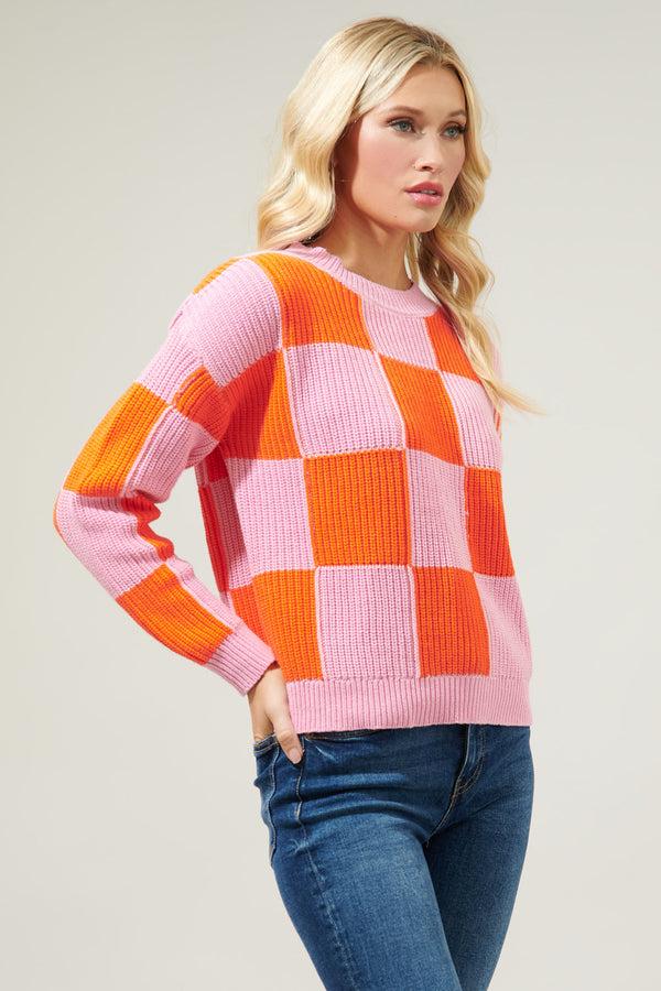 Sugarlips Morning Star Checkerboard Sweater