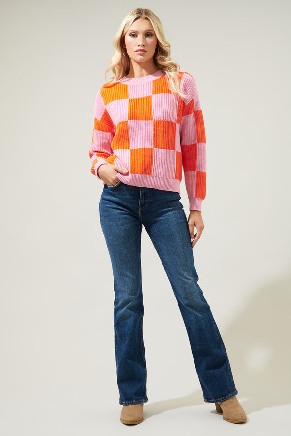 Sugarlips Morning Star Checkerboard Sweater