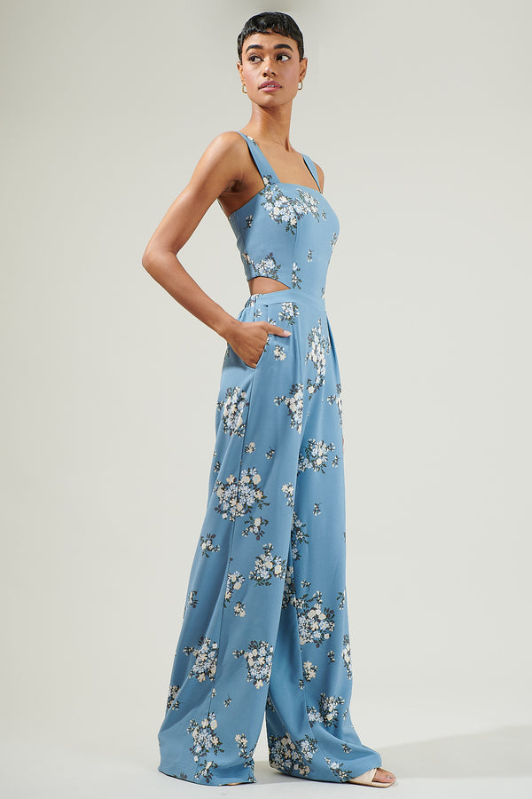Sugarlips Moxie Floral Cut Out Jumpsuit