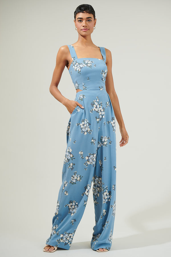 sugarlips Moxie Floral Cut Out Jumpsuit