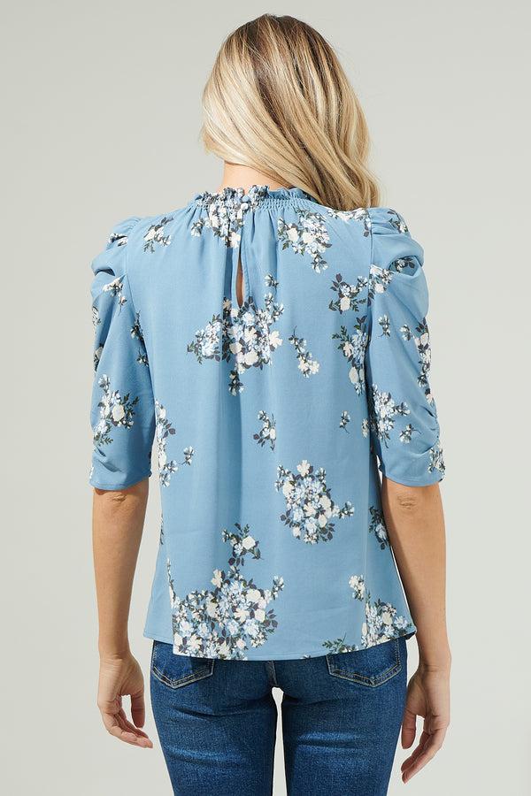 Sugarlips Moxie Floral Drape Sleeve Top