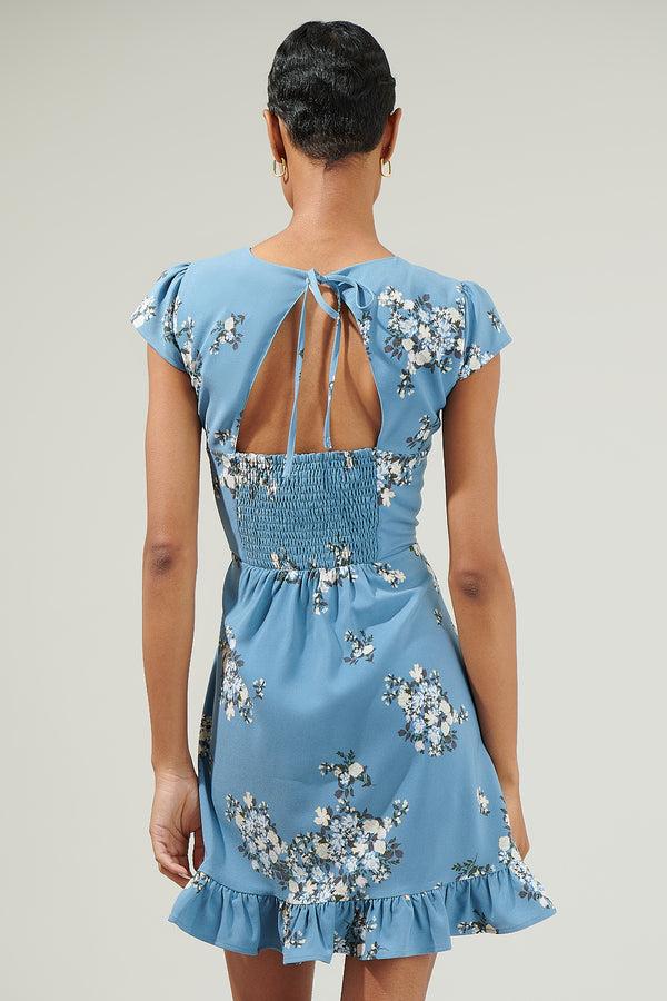 Sugarlips Moxie Floral Ruffle Mini Dress