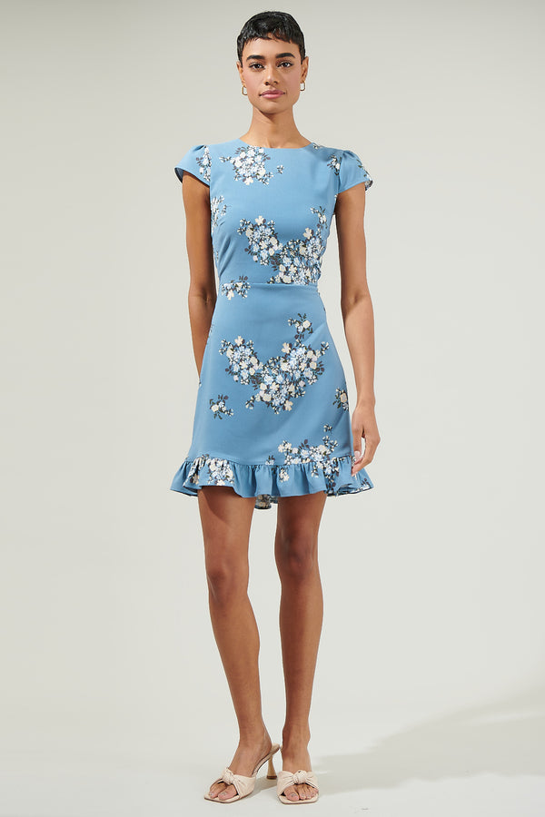 Sugarlips Moxie Floral Ruffle Mini Dress