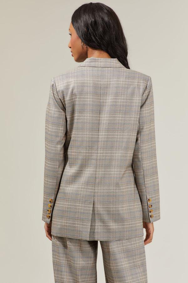 Sugarlips Mulvane Classic Plaid Blazer