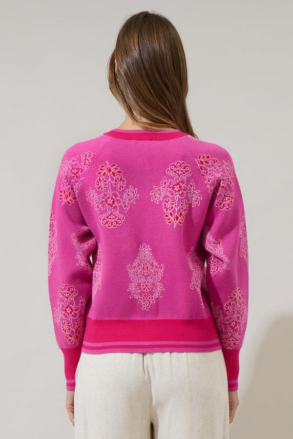 Sugarlips Muncie Floral Button Up Cardigan